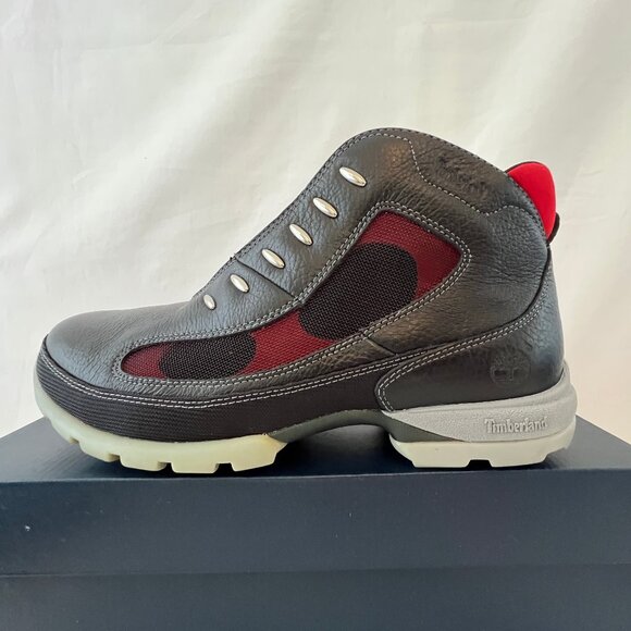 Timberland Boots Smart Comfort System, Black Leather with Red trim, Size 10.5 EC - Picture 10 of 14